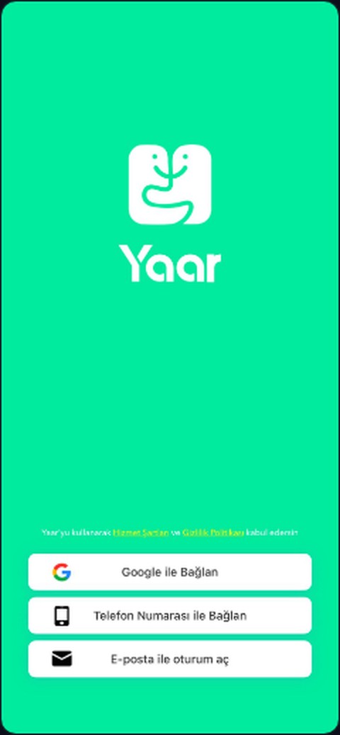 Yaarlive giriş ekranı